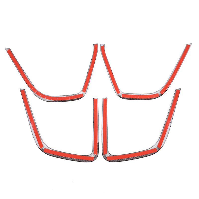 

4pcs Carbon Fiber Style ABS Car Interior Door Speaker Frame Trim For Jaguar E-Pace 2018 2019 Accessories