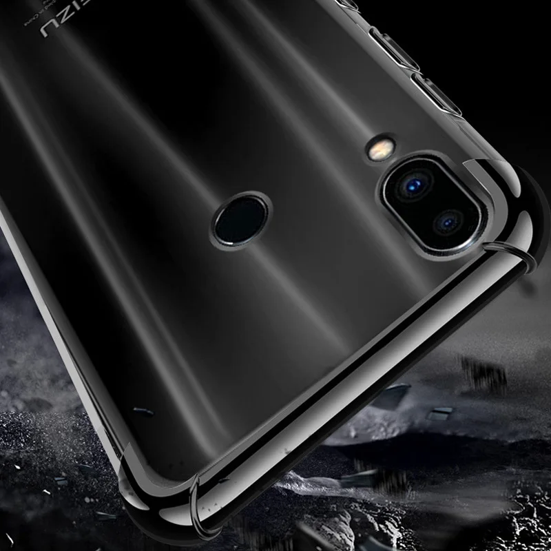 for Meizu Note 9 Case Clear Slim Anti Scratch TPU Phone Cover Reinforced Corners Shockproof Protective |