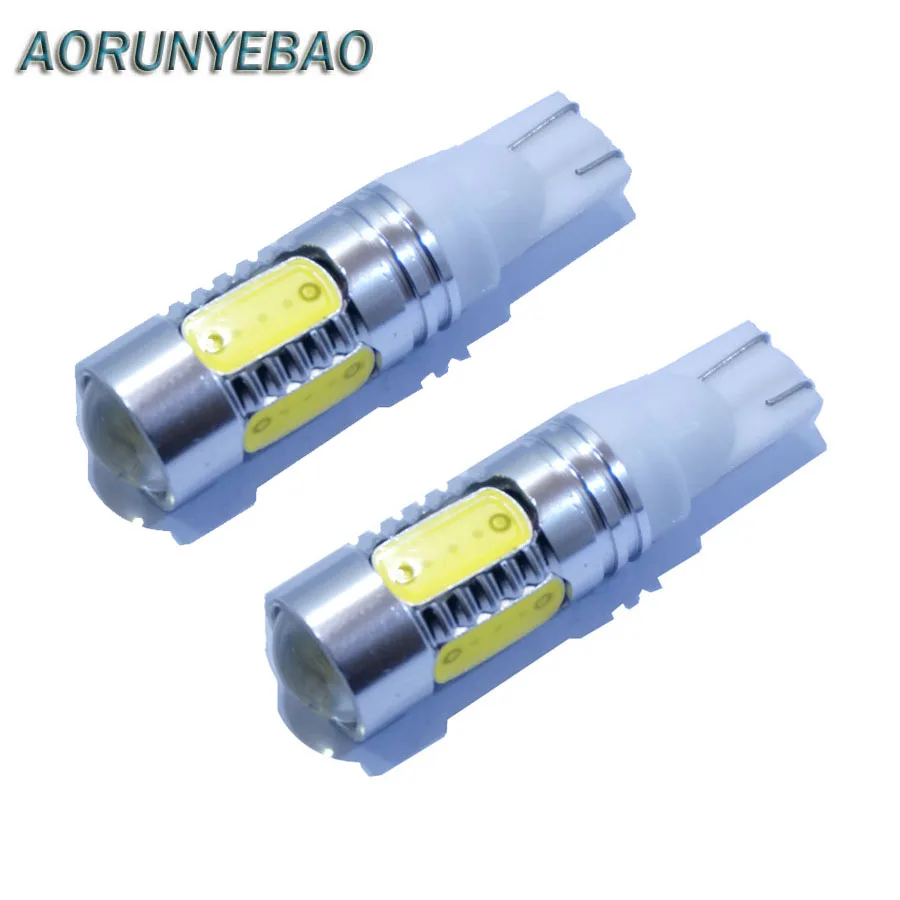 AORUNYEBAO 2X 12В 24В T10 светодиодный чип 7 5 Вт COB Led W5W 194 501 лампочки ширина света DRL