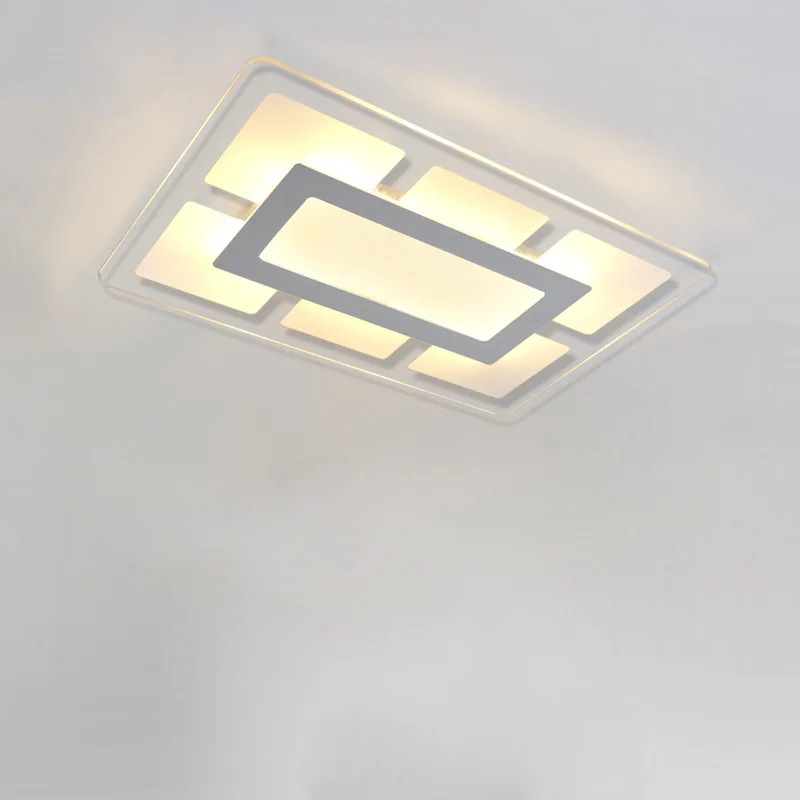 Роскошный тонкий светодиодный квадратный потолочный светильник для