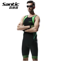 santic men triathlons cycling jerseys sleeveless bike skinsuit bicycle clothing professional wear for swimming running riding