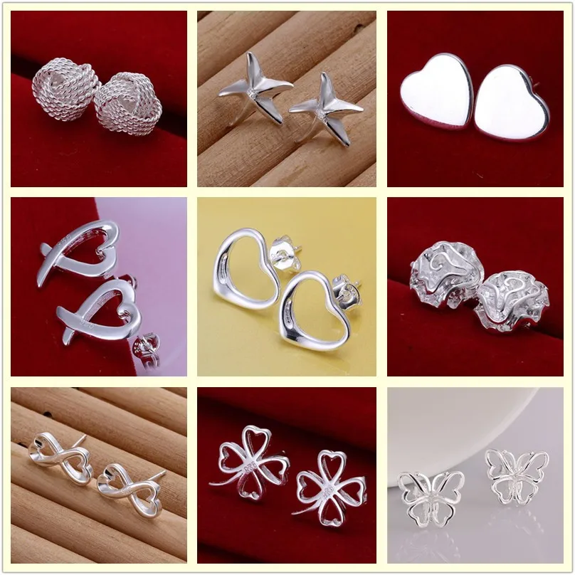 Женские серьги гвоздики из серебра 925 пробы|earring studs earrings|fashion stud earringsstud earrings |