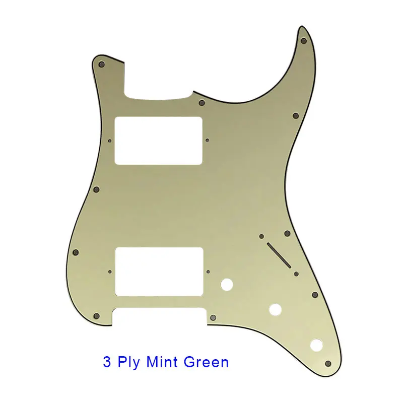 3 ply Mint green Pleroo гитарные аксессуары накладки с 11 винтами для fender standard ST HH гитара Stratocaster с PAF Humbucker многоцветный - Цвет: 3 ply Mint green