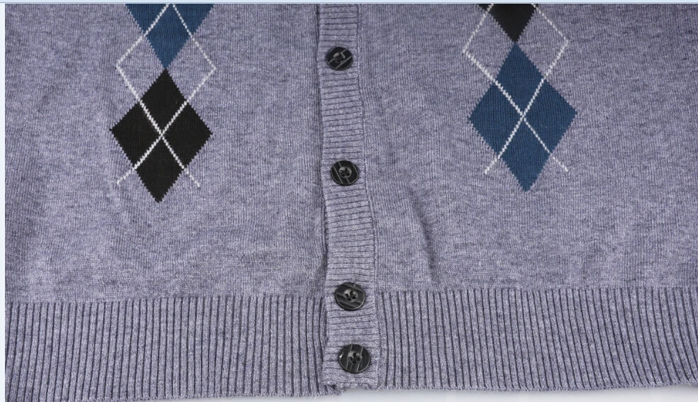 Мужской Повседневный Кардиган в клетку кашемировый свитер без рукавов с