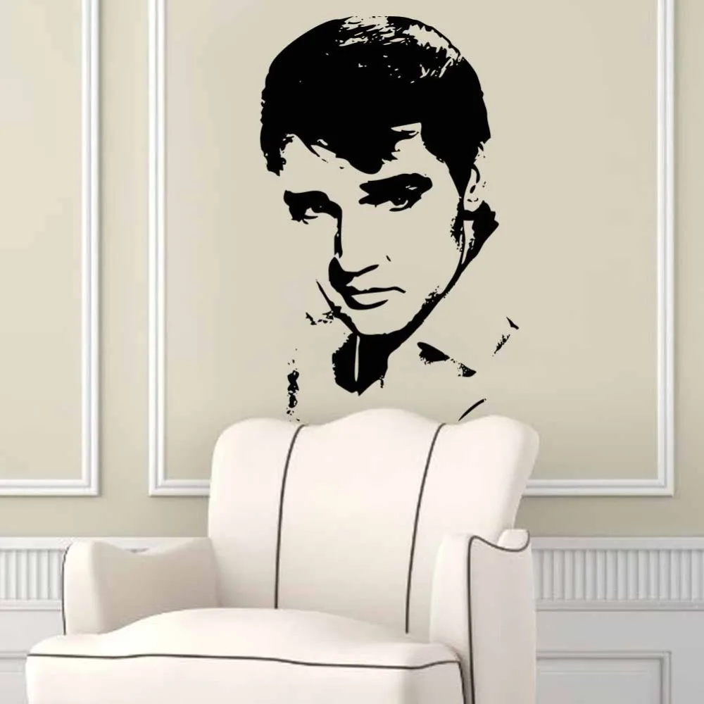 Настенная Наклейка ELVIS PRESLEY для детских комнат-Виниловая наклейка силуэт
