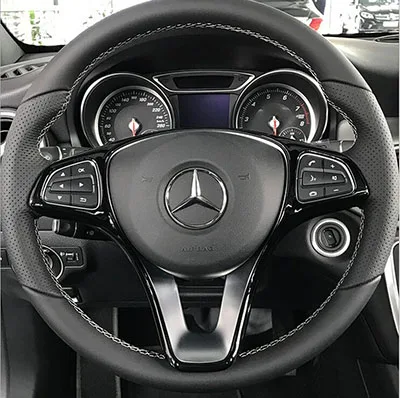 new type ABS украшение рулевого колеса автомобиля Наклейка для Mercedes Benz A B C E GLA GLC CLA GLE GLS W205 W213 amg a45 - Название цвета: new type