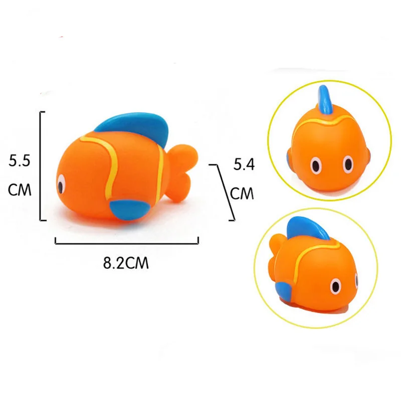 6 шт. детская игрушка для ванной Морские животные сжимаемая классическое
