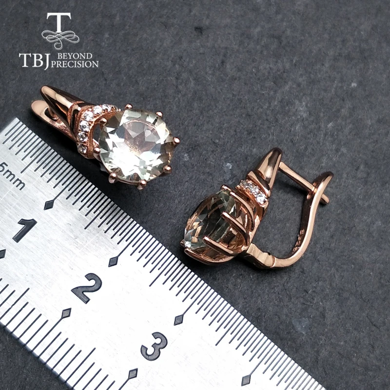 Женские серьги с аметистом TBJ Подарочные ювелирные украшения натуральными