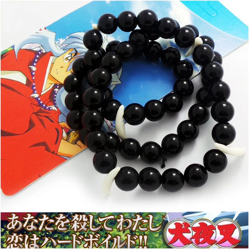 Бижутерия аниме Inuyasha ожерелье Platycodon Wolf Tooth Beads цепочка Ожерелье Косплей Подарки
