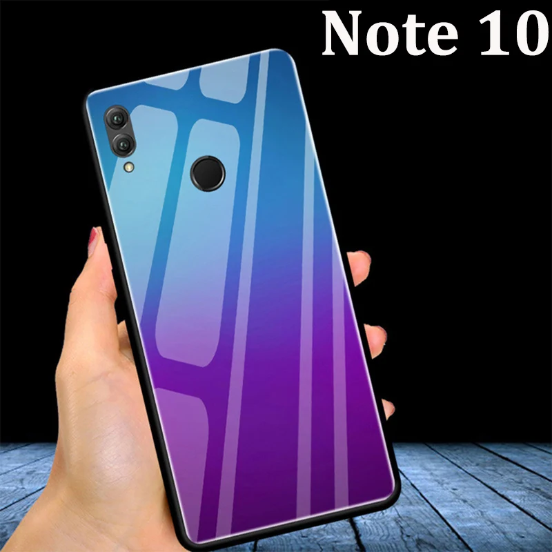 Чехол для Huawei Honor Note 10 с градиентным закаленным стеклом чехол телефона Note10