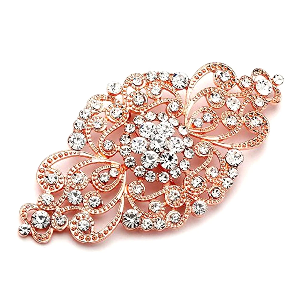 2 дюйма Винтажный стиль Стразы Кристалл Цветочный великолепный брошь свадьба и