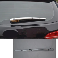 car abs chrome rear back glass wiper wash nozzle frame trim tail window trim 4pcs for hyundai ix45 santafe santa fe 2013 2018