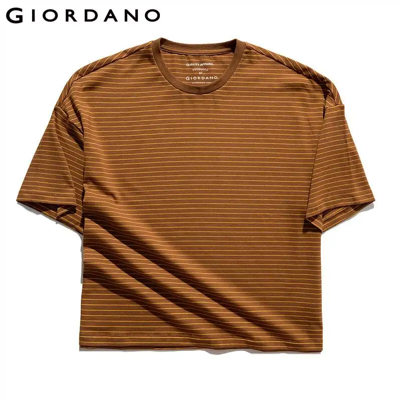 Футболка Giordano Женская цветная из хлопка и спандекса полосы контрастных цветов