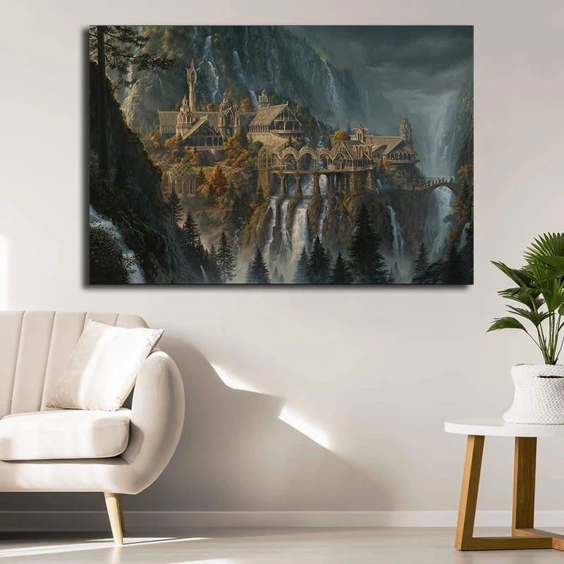 Lotr Rivendell Властелин колец плакаты Хоббита HD Печать на холсте украшение на стену, живопись маслом Декоративная картина Современное украшение дома