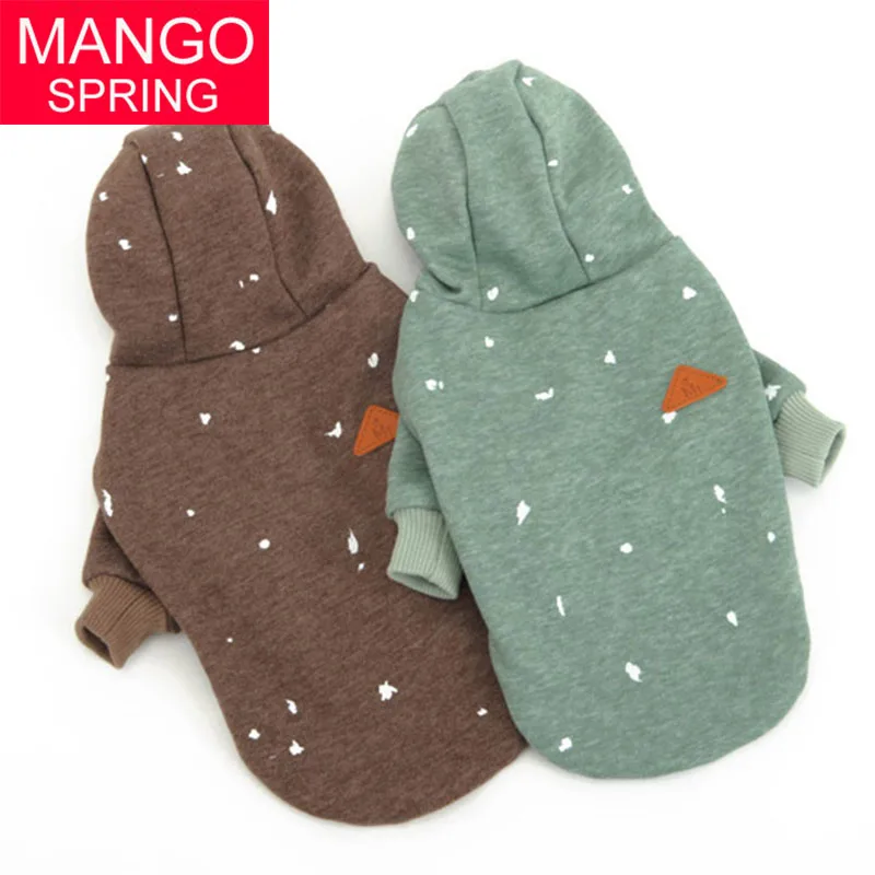 Модный принт кошка собака с капюшоном пальто комбинезон свитер для маленьких