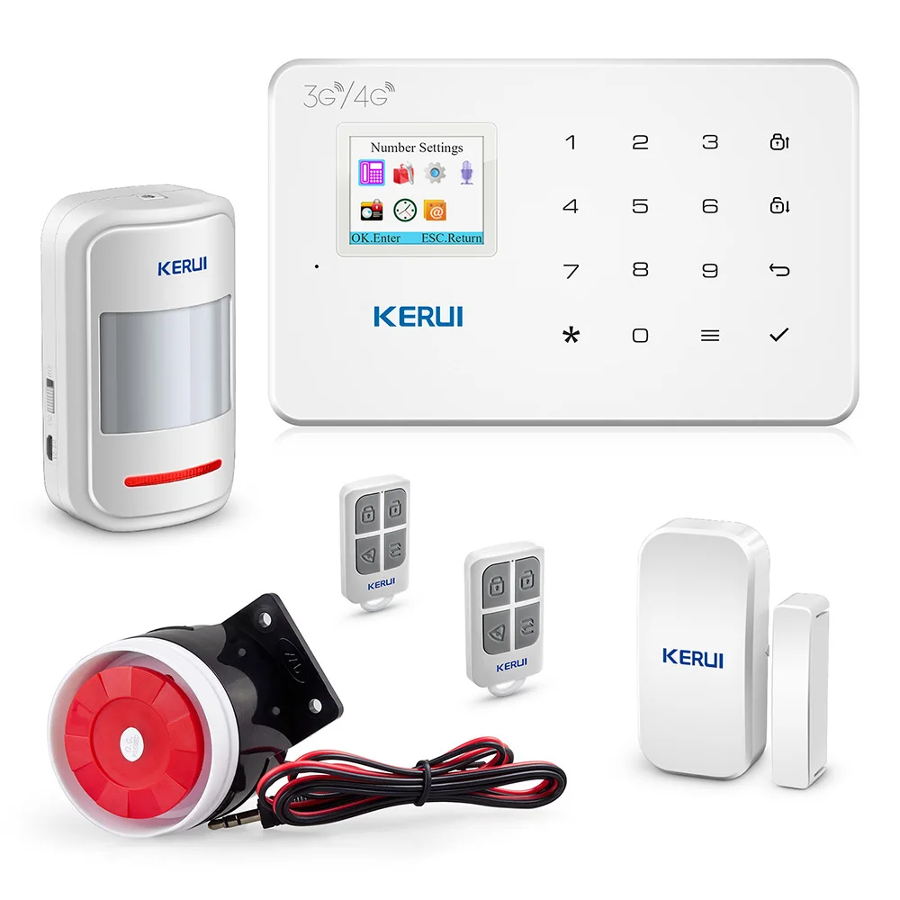 kit 2 KERUI G183 WCDMA 3g 1,7 дюймов TFT цветной экран дисплей сигнализация s Беспроводная GSM домашняя охранная сигнализация наборы - Цвет: kit 2
