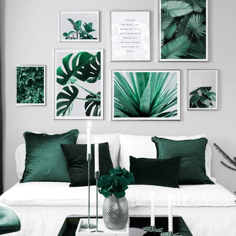 

Monstera Leaves Aloe Natural Plant Quotes Wall Art Canvas Painting Nordic Posters And Prints Wall Pictures For Living Room Decor