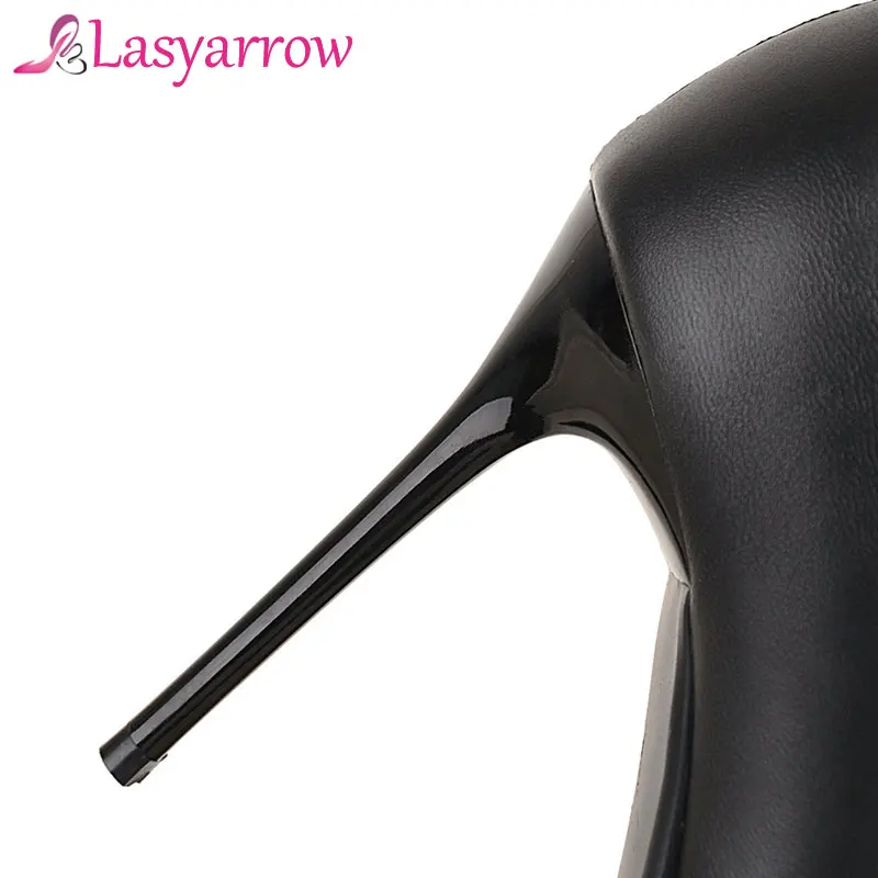 Lasyarrow/пикантные женские сапоги сезон осень зима Черные Сапоги выше колена до