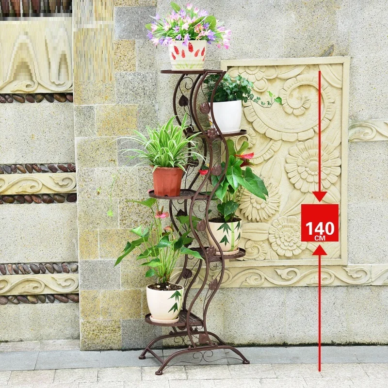 Version H Варанда плантен Rek Decoracion наружный открытый Dekoru балкон украшения полки завод Стенд Balcon Balkon цветок железная стойка - Цвет: Version H