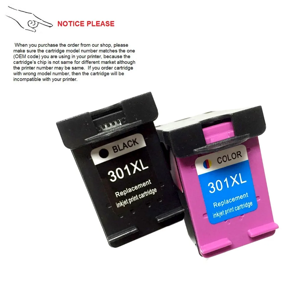 

YOTAT Remanufactured for HP301 HP 301 Ink cartridge for HP301XL DeskJet 1050 2050 2050s 2510 3510 D1010 1510 2540 4500 printer