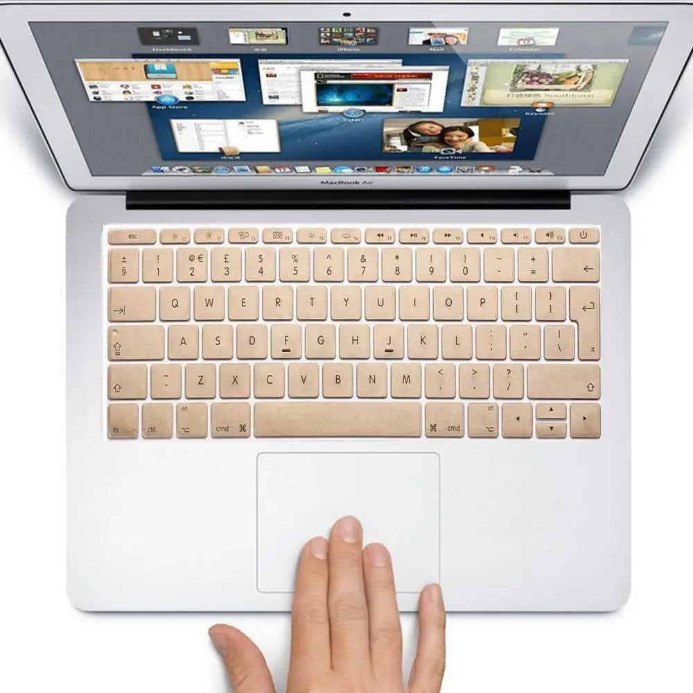 Силиконовые наклейки для клавиатуры Apple Macbook золотистые Air Pro Retina 11 12 13 15 6 3 4|macbook