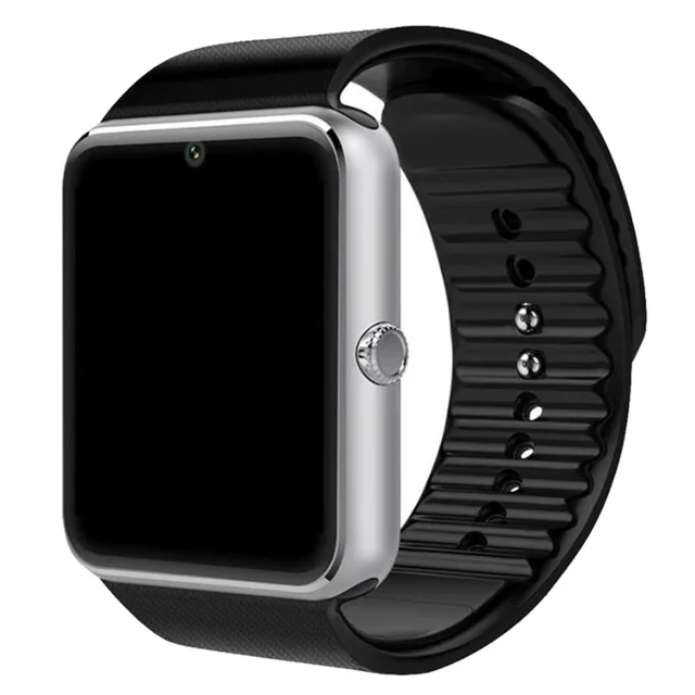 BlackSilver K' Смарт-часы GT08 Смарт-часы для женщин и мужчин Relogio телефонный звонок с большой батареей sd-карта сенсорный экран для Xiaomi huawei iPhone часы - Цвет: BlackSilver