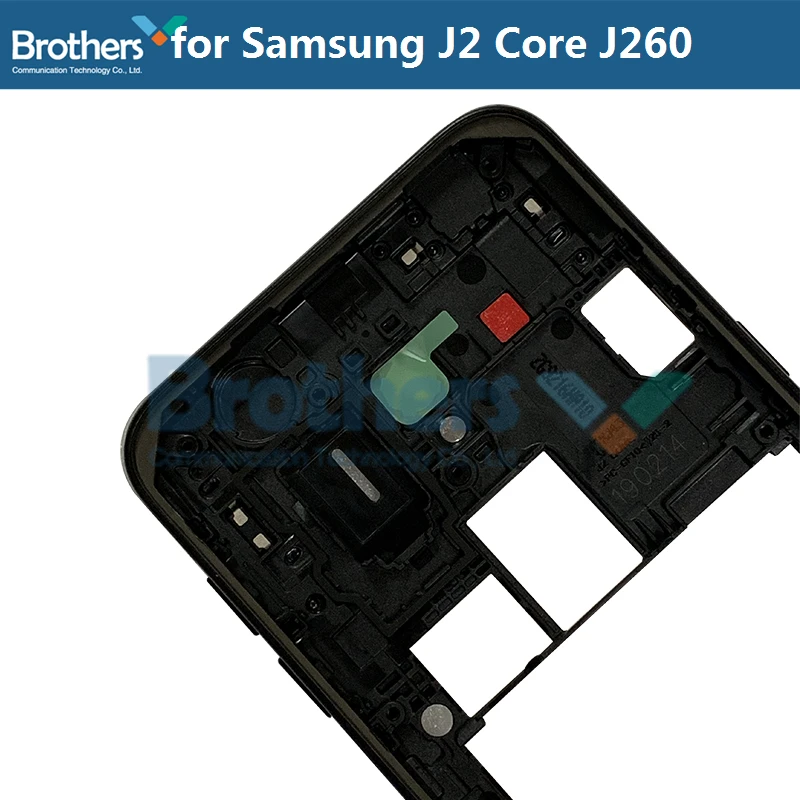Для Samsung Galaxy J2 Core J260 средняя рамка с кнопками объектива камеры для J260F J260G тест