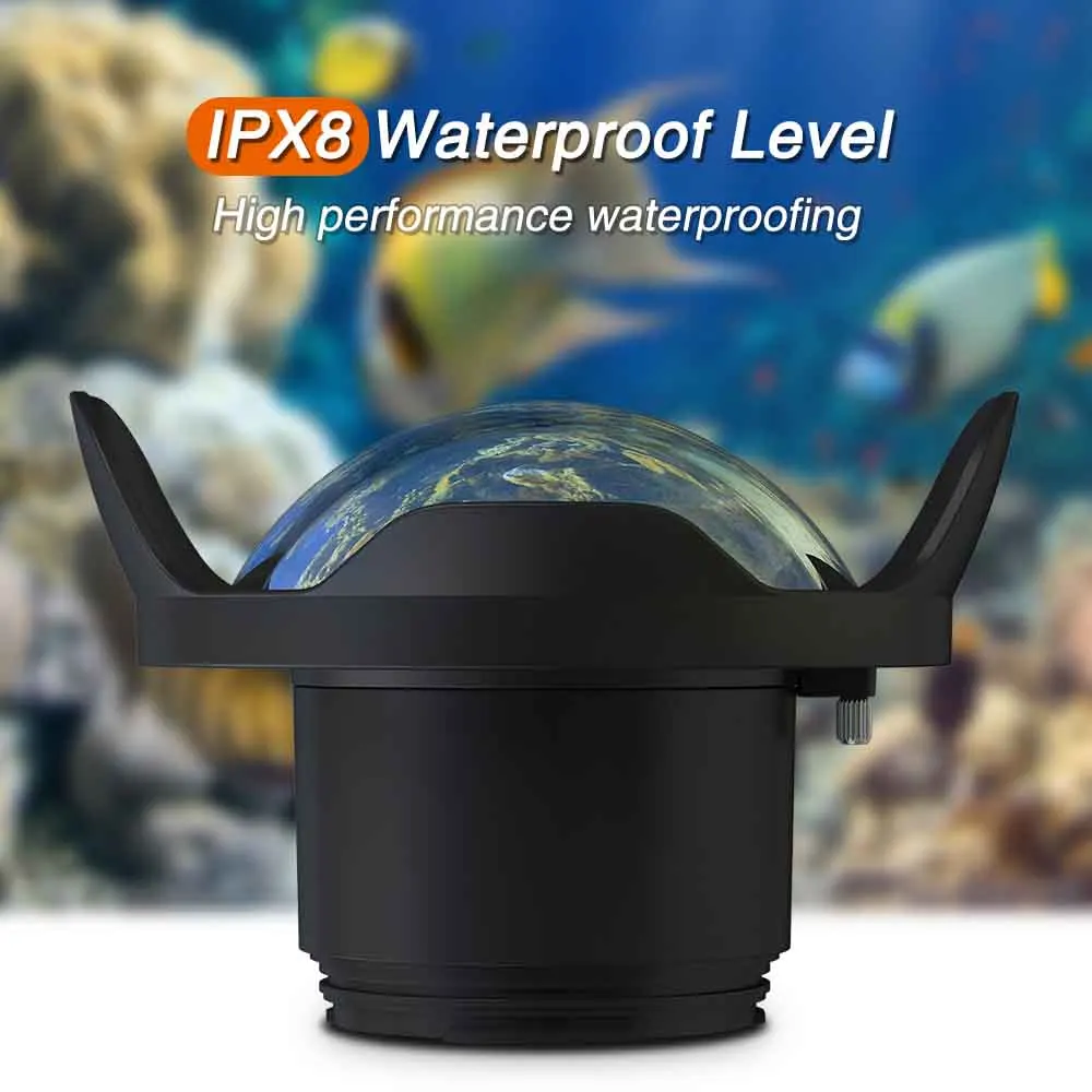 WA005 F 40 м/130FT 6 "дюймовый широкоугольный dome port для Футляр подводной камеры (φ 90 мм *