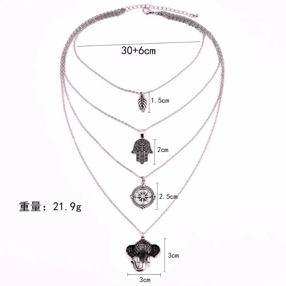 Silver color Choker Necklace for women Long Simple Boho Pendant Chain Necklaces &amp Pendants Lace velvet chokers Fashion Jewelry |