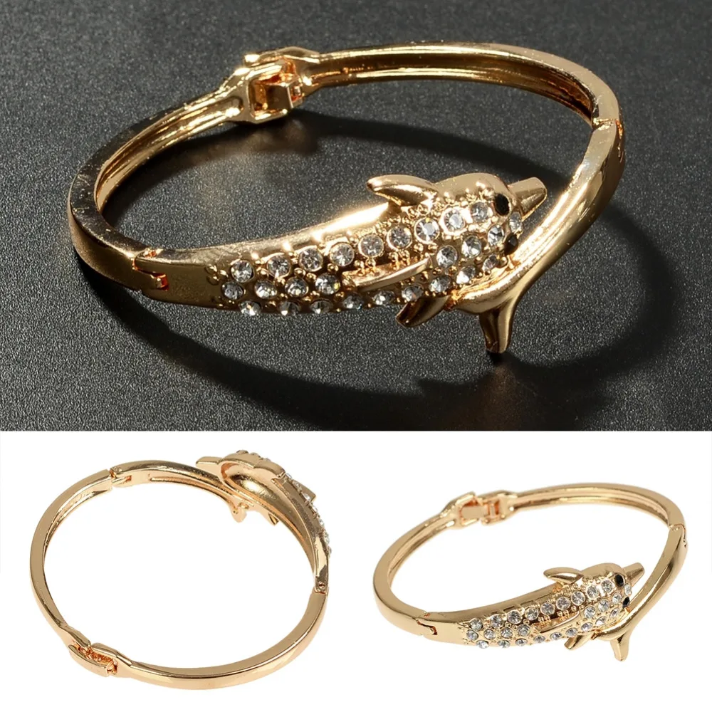 Очаровательные украшения dolphin форме цепи женщина Браслеты золото Цвет |