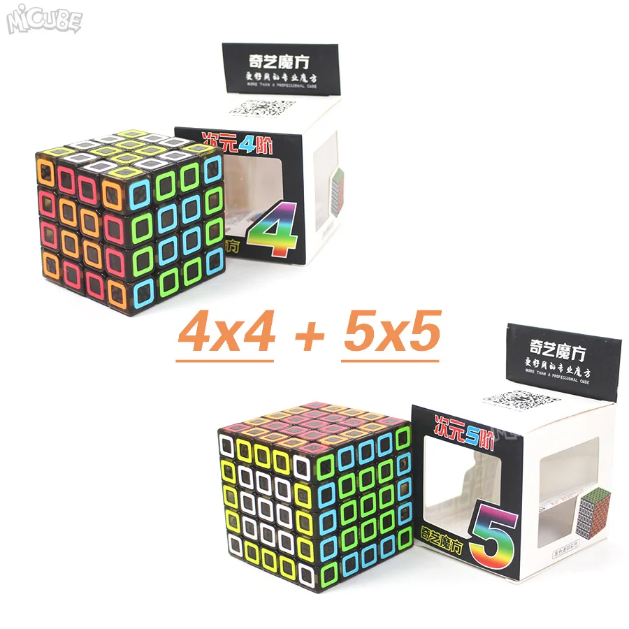 4x4 and 5x5 Qiyi куб 2x2 3x3 4x4 5x5 Ciyuan магический скоростной Куб прозрачный черный размерные игрушки для детей QizhengS - Цвет: 4x4 and 5x5