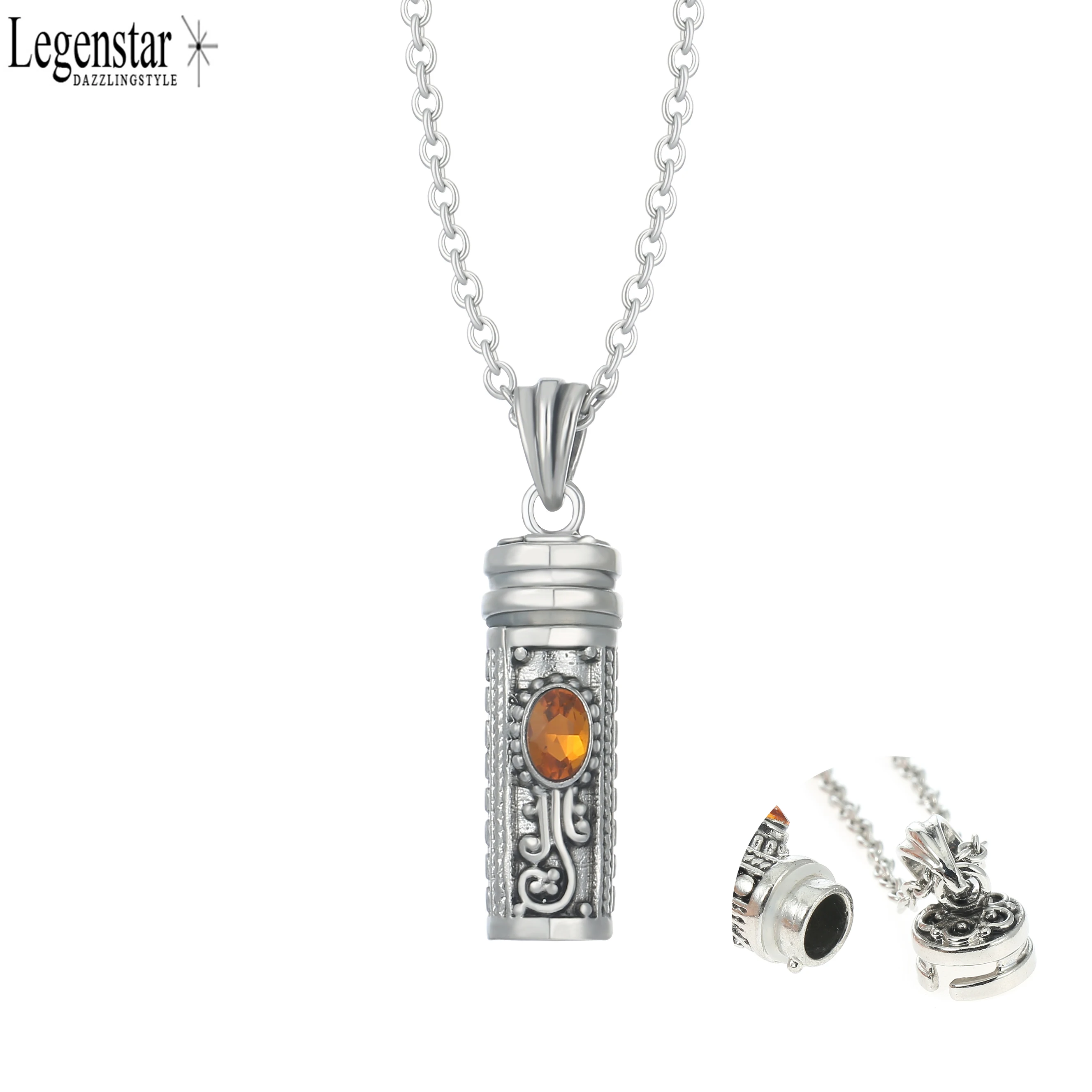 Legenstar Perfume Bottle Pendant Necklace Memorial Ash Keepsake with Birthstones Diffuser Locket Lover Necklace for Women Gift