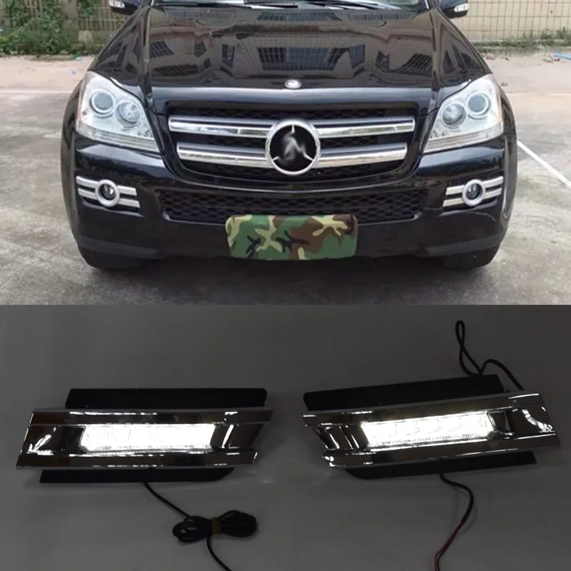 QINYI 1 комплект для Mercedes Benz X164 GL320 GL350 GL450 2006 2007 2009 светодиодный DRL Габаритные огни с ABS