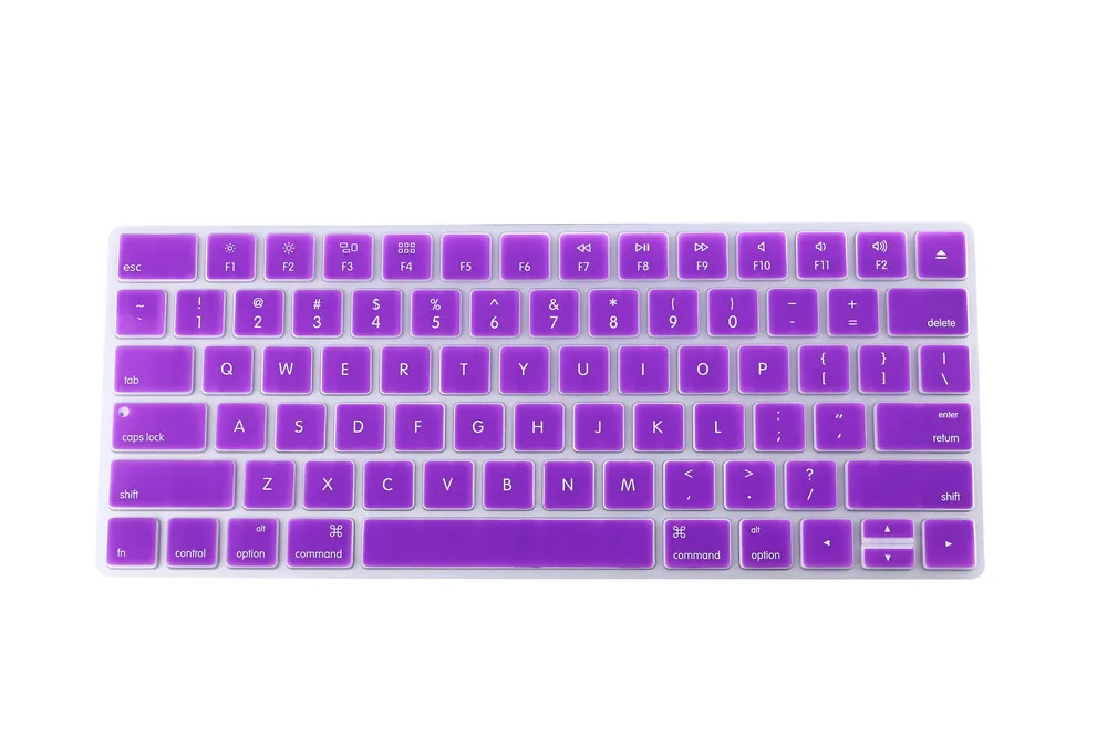 Purple RYGOU Американская версия Английский алфавит силиконовый чехол для клавиатуры защитная кожа для Apple новая волшебная клавиатура 2 MLA22B/A выпуск - Цвет: Purple