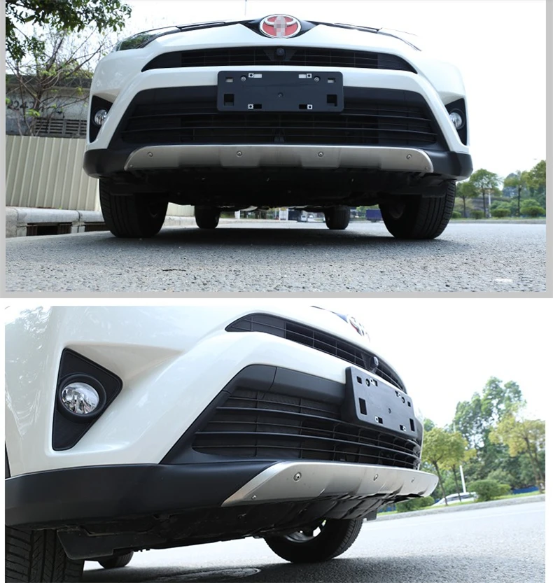 Подходит для TOYOTA RAV4 2016 2017 2018 2019 Передний + задний бампер диффузор бамперы защита