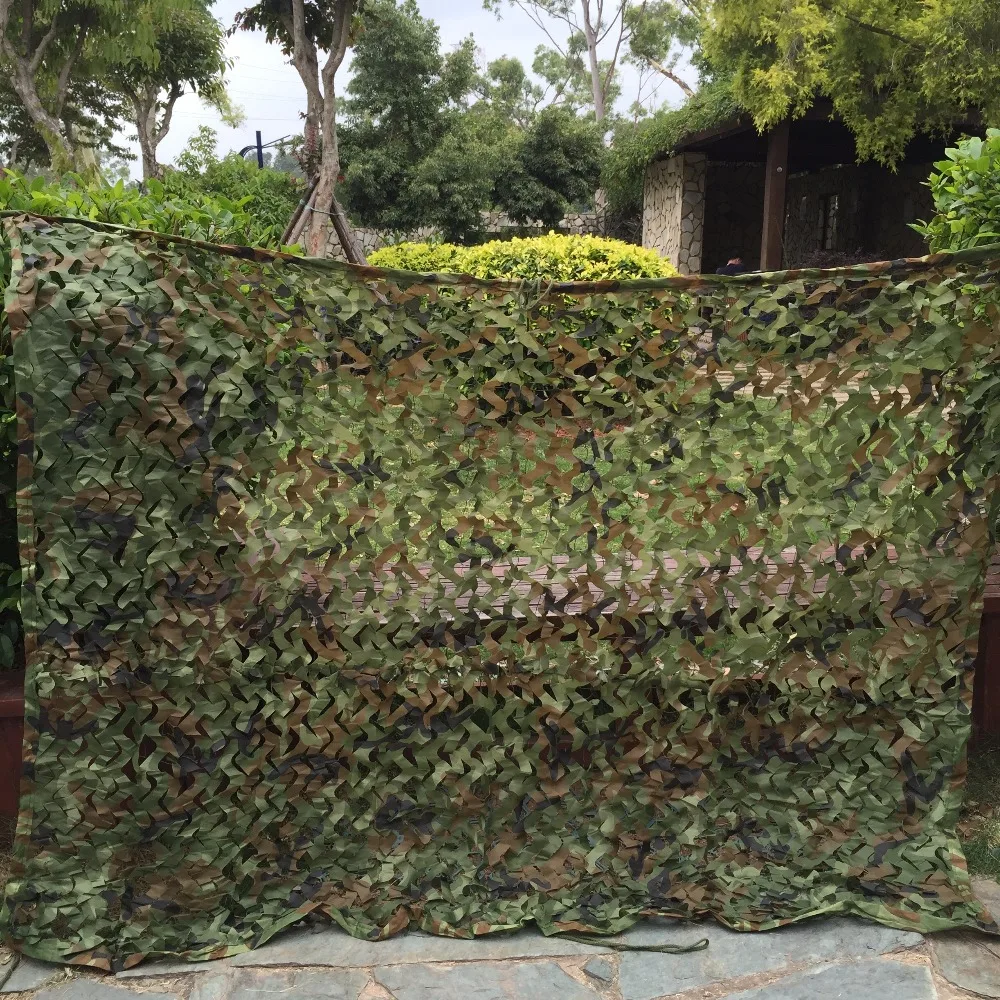 Woodland 5x8 м зеленая камуфляжная сетка Военная походная Солнцезащитная сетка для охоты, пешего туризма, рыбалки, Солнцезащитная уличная защита, украшение - Цвет: Woodland