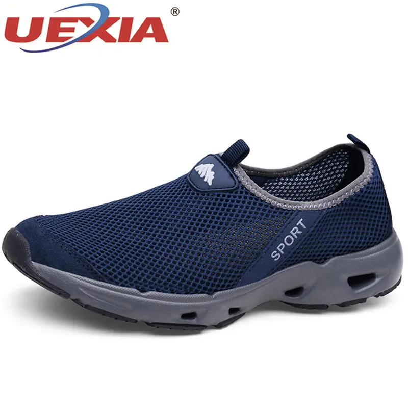 UEXIA Мужская обувь кроссовки с дышащей сеткой Tenis Masculino Туфли без каблуков свет Вес