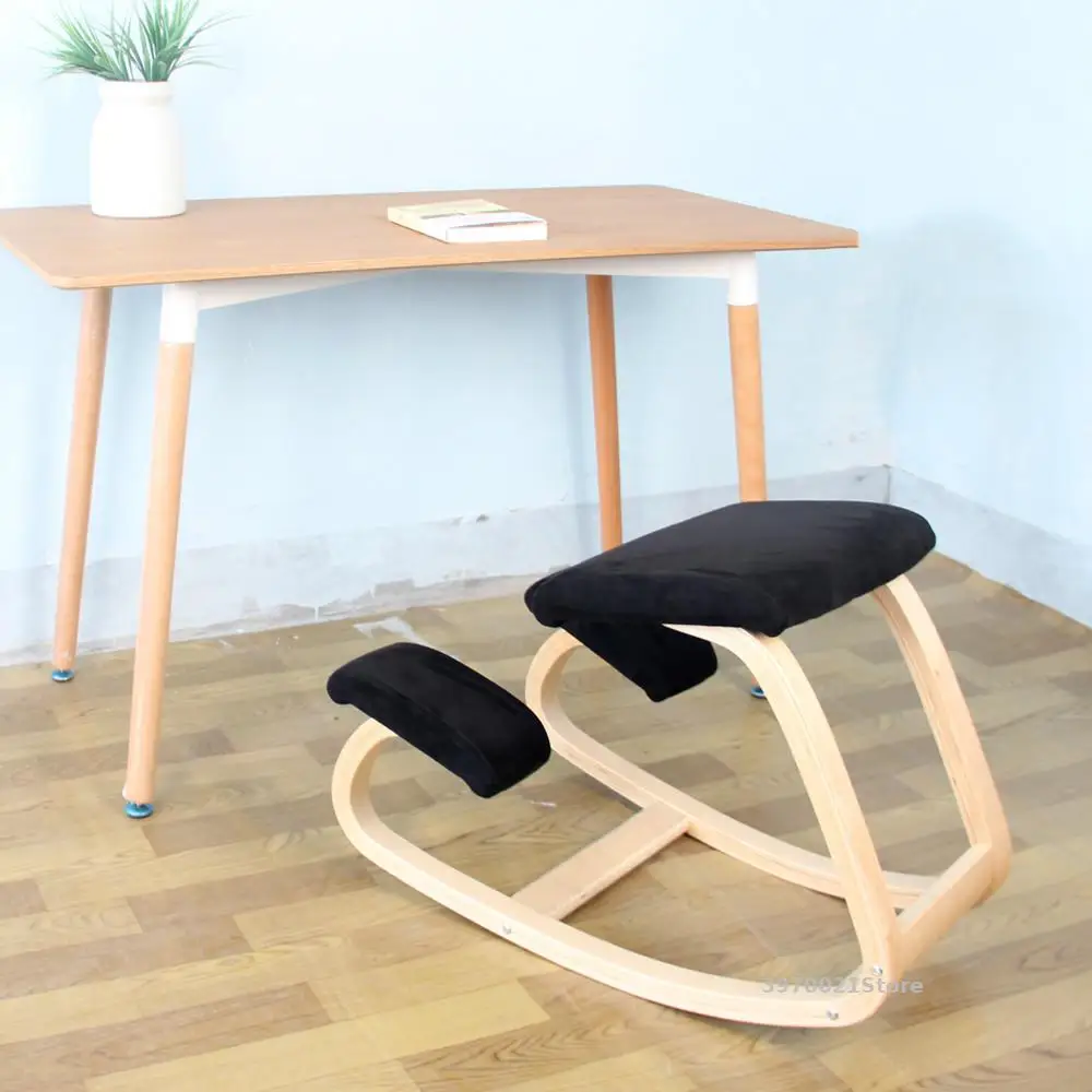 Эргономичный стул на коленях мебель качалка деревянная компьютерная осанка