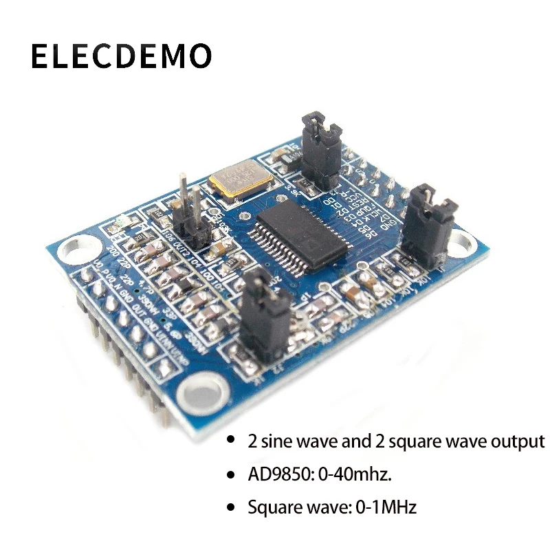 

Модуль генератора сигналов DDS AD9850 2 Sin Wave ( 0-70 МГц) и 2 прямоугольных волны (0-1 МГц)