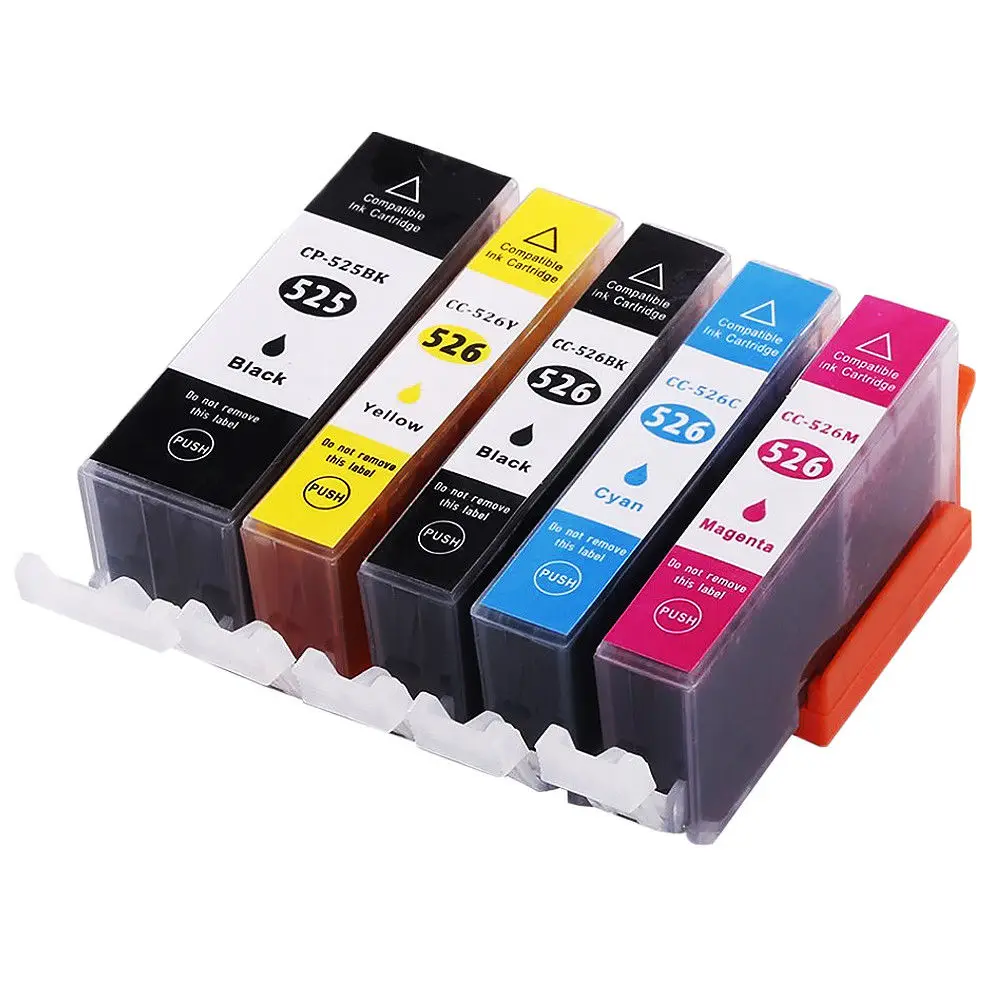 5pcs PGI-525 CLI-526 Ink Cartridge for Canon 525 526 MG8220 MG8250 iP4900 | Компьютеры и офис