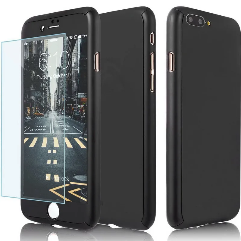 For Apple iPhone 7 6 6s Plus Luxury 360 Degree Protection Mobile Phone Case Capa Cover Coque + Nano Glass iPhone6 |