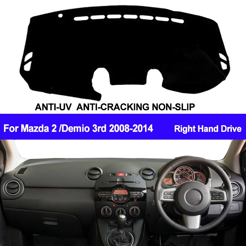 TAIJS крышка приборной панели автомобиля Dash коврик для Mazda 2 Demio 3rd 2008-2010 2011 2012 2013 2014
