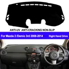 Коврик для приборной панели автомобиля TAIJS, противоскользящий правый козырек от солнца для Mazda 2 Demio 3rd 2008-2010 2011 2012 2013 2014
