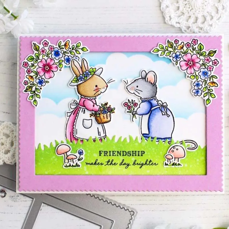 Mother mouse штампы для резки металла и четкие DIY Скрапбукинг трафарет открыток бумага