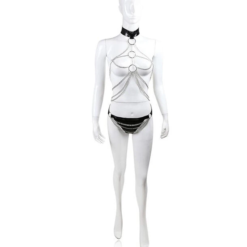 Пикантное женское нижнее белье из лакированной кожи для пар трусики стринги с