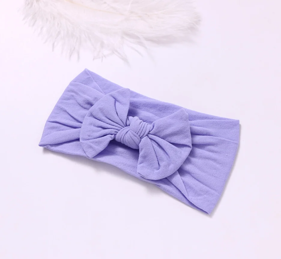 Style C-Lavender Нейлон обруч с бантом, универсальный размер, Узел Лук нейлоновые оголовья, широкие нейлоновые головные уборы вы выбираете цвет - Цвет: Style C-Lavender