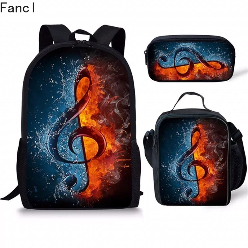 2019 Hot School Backpack for Teenager Girl Boy Music Note Print Schoolbags Primary Student Casual Daypack Men's Satchel | Багаж и