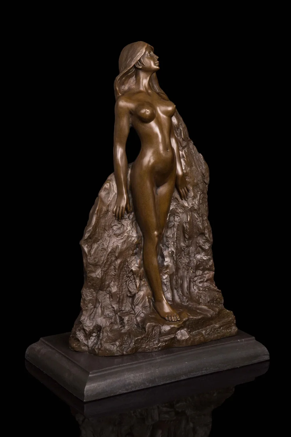 Медная Бронзовая статуя для художественных поделок женщин в стиле вестерн