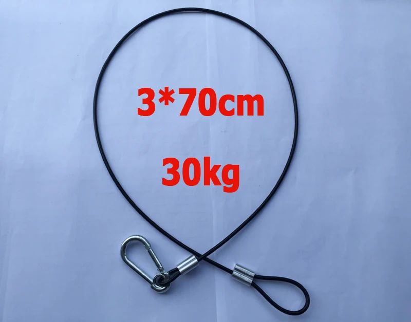 Black cover Steel Wire Stage Light Safety Ropes Security Cables Equipment for lighting