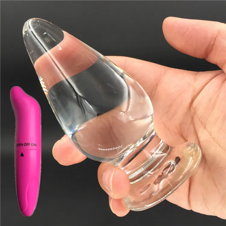 2 Pcs/Lot Vibrator And classic crystal Anal butt plug penis Sex toy Adult products for women men female male masturbation | Красота и